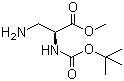 structure of CAS# 61040-20-8, 3-Amino-N-Boc-L-alanine methyl ester;3-Amino-N-[(1,1-dimethylethoxy)carbonyl]-L-alanine methyl ester