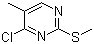 结构式 CAS# 61044-96-0, 4-氯-5-甲基-2-(甲硫基)嘧啶