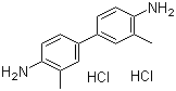 结构式 CAS# 612-82-8, 盐酸-3,3'-二甲基联苯胺; 4,4'-二氨基-3,3'-二甲基联苯盐酸盐