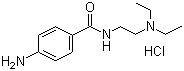 structure of CAS# 614-39-1, Procainamide hydrochloride;4-Amino-N-(2-diethylaminoethyl)benzamide hydrochloride