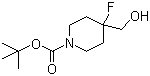 结构式 CAS# 614730-97-1, 1-叔丁氧羰基-4-氟-4-(羟甲基)哌啶