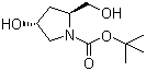 结构式 CAS# 61478-26-0, N-Boc-4-羟基-L-脯氨醇; N-叔丁氧羰基-反式-4-羟基-L-脯氨醇