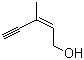 structure of CAS# 6153-06-6, (E)-3-Methylpent-2-en-4-yn-1-ol;trans-3-Methyl-2-penten-4-ynol