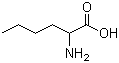 structure of CAS# 616-06-8, DL-Norleucine;(+/-)-2-Aminocaproic acid; 2-Aminohexanoic acid