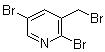 structure of CAS# 61686-65-5, 2,5-Dibromo-3-(bromomethyl)pyridine