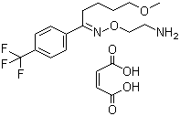 structure of CAS# 61718-82-9, Fluvoxamine maleate;(E)-5-Methoxy-1-[4-(trifluoromethyl)phenyl]-1-pentanone-O-(2-aminoethyl)oxime maleate