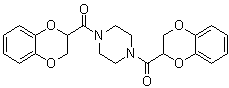structure of CAS# 617677-53-9, 1,4-Bis[(2,3-dihydro-1,4-benzodioxin-2-yl)carbonyl]piperazine