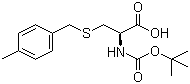 结构式 CAS# 61925-77-7, N-叔丁氧羰基-S-(4-甲基苄基)-L-半胱氨酸
