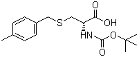 结构式 CAS# 61925-78-8, N-(叔丁氧羰基)-S-(4-甲基苄基)-D-半胱氨酸
