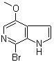 结构式 CAS# 619331-35-0, 7-溴-4-甲氧基-1H-吡咯并[2,3-c]吡啶