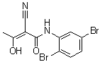 2-Cyano-N-(2,5-dibromophenyl)-3-hydroxy-2-butenamide molecular structure (CAS 62004-35-7)