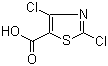 结构式 CAS# 62019-56-1, 2,4-二氯-5-噻唑羧酸