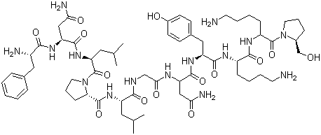 structure of CAS# 62031-54-3, Fibroblast Growth Factor;(2R)-N-[(2R)-1-[[(2R)-6-amino-1-[[(2R)-6-amino-1-[(2R)-2-(hydroxymethyl)pyrrolidin-1-yl]-1-oxohexan-2-yl]amino]-1-oxohexan-2-yl]amino]-3-(4-hydroxyphenyl)-1-oxopropan-2-yl]-2-[[2-[[(2R)-2-[[(2R)-1-[(2R)-2-[[(2R)-4-amino-2-[[(2R)-2-amino-3-phenylpropanoyl]amino]-4-oxobutanoyl]amino]-4-methylpentanoyl]pyrrolidine-2-carbonyl]amino]-4-methylpentanoyl]amino]acetyl]amino]butanediamide