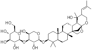 structure of CAS# 620592-16-7, Bacopaside V;(1S,2R,4aR,6aS,6bR,8aR,10S,12aR,12bR,14aR,14bS)-Hexadecahydro-1-hydroxy-1,6b,9,9,12a-pentamethyl-2-(2-methyl-1-propenyl)-4a,6a-methano-1H,6H-phenanthro[2,1-d]pyrano[2,3-b]pyran-10-yl 3-O-beta-D-glucopyranosyl-alpha-L-arabinopyranoside; 3-O-beta-D-Glucopyranosyl(1→3)-alpha-L-arabinopyranosylpseudojujubogenin