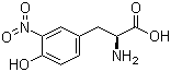 结构式 CAS# 621-44-3, 3-硝基-L-酪氨酸