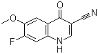 structure of CAS# 622369-38-4, 7-Fluoro-6-methoxy-4-oxo-1,4-dihydro-3-quinolinecarbonitrile