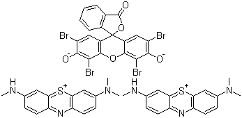 结构式 CAS# 62298-42-4, 天青 B 曙红