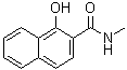 结构式 CAS# 62353-81-5, 1-羟基-N-甲基-2-萘甲酰胺