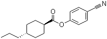 structure of CAS# 62439-33-2, 4-Cyanophenyl trans-4-propylcyclohexanecarboxylate;p-Cyanophenyl trans-4-propylcyclohexanecarboxylate