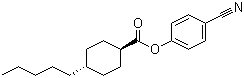 structure of CAS# 62439-35-4, 4-Cyanophenyl trans-4-pentylcyclohexanecarboxylate;p-Cyanophenyl trans-4-pentylcyclohexanecarboxylate