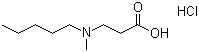 结构式 CAS# 625120-81-2, 3-(N-甲基正戊胺基)丙酸盐酸盐