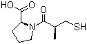 结构式 CAS# 62571-86-2, 卡托普利; 巯甲丙脯酸; 甲巯丙脯酸; 1-((2S)-2-甲基-3-巯基-1-氧代丙基)-L-脯氨酸