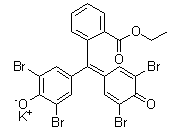 四溴酚酞乙酯钾盐分子结构 (CAS 62637-91-6)