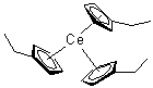 structure of CAS# 627876-95-3, Tris[(1,2,3,4,5-eta)-1-ethyl-2,4-cyclopentadien-1-yl]cerium