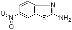 结构式 CAS# 6285-57-0, 2-氨基-6-硝基苯并噻唑