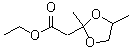 structure of CAS# 6290-17-1, Ethyl 2,4-dimethyl-1,3-dioxolane-2-acetate;Ethyl 2-(2,4-dimethyl-1,3-dioxolan-2-yl)acetate; NSC 6547