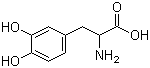 结构式 CAS# 63-84-3, 3,4-二羟基-DL-苯丙氨酸