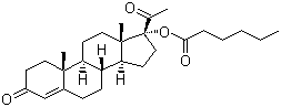 结构式 CAS# 630-56-8, 己酸羟孕酮; 羟孕酮己酸酯; 己酸孕酮