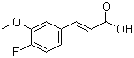 结构式 CAS# 630424-79-2, 4-氟-3-甲氧基肉桂酸