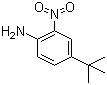 结构式 CAS# 6310-19-6, 4-叔丁基-2-硝基苯胺