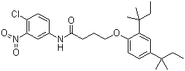 结构式 CAS# 63134-29-2, 4-(2,4-二特戊基苯氧基)-N-(4-氯-3-硝基苯基)丁酰胺