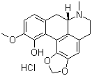 structure of CAS# 632-47-3, Bulbocapnine hydrochloride;NSC 9980; (S)-6,7,7a,8-Tetrahydro-11-methoxy-7-methyl-5H-benzo[g]-1,3-benzodioxolo[6,5,4-de]quinolin-12-ol hydrochloride