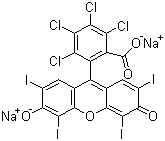 结构式 CAS# 632-69-9, 酸性红 94; 孟加拉玫瑰红; 虎红钠盐; 四氯四碘荧光素二钠