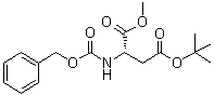 结构式 CAS# 63327-57-1, N-[苄氧羰基]-L-天冬氨酸 4-叔丁酯 1-甲酯