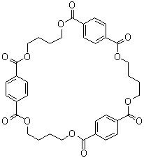 结构式 CAS# 63440-94-8, 3,8,15,20,27,32-六氧杂四环[32.2.2.2(10,13).2(22,25)]四十二碳-10,12,22,24,34,36,37,39,41-九烯-2,9,14,21,26,33-六酮