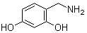 structure of CAS# 63452-56-2, 2,4-Dihydroxybenzylamine;4-(Aminomethyl)-1,3-benzenediol
