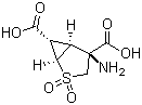 structure of CAS# 635318-11-5, (1R,4S,5S,6S)-4-Amino-2-thiabicyclo[3.1.0]hexane-4,6-dicarboxylic acid 2,2-dioxide;LY 404039