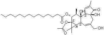 结构式 CAS# 63597-44-4, 4alpha-12-O-十四碳酰基佛波醇13-乙酸酯