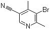 结构式 CAS# 63644-86-0, 5-溴-4,6-二甲基-3-吡啶甲腈