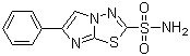 structure of CAS# 63735-71-7, AEG 3482;6-Phenylimidazo[2,1-b]-1,3,4-thiadiazole-2-sulfonamide