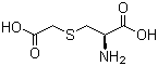 结构式 CAS# 638-23-3, S-羧甲基-L-半胱氨酸; 羧甲基半胱氨酸