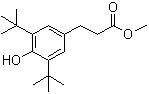 结构式 CAS# 6386-38-5, 3-(3,5-二叔丁基-4-羟基苯基)丙酸甲酯