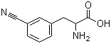 结构式 CAS# 63999-80-4, 3-氰基苯丙氨酸; DL-3-氰基苯丙氨酸
