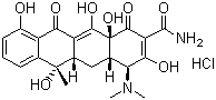 structure of CAS# 64-75-5, Tetracycline hydrochloride;[4S-(4alpha,4aalpha,5aalpha,6beta,12aalpha)]-4-(Dimethylamino)-1,4,4a,5,5a,6,11,12a-octahydro-3,6,10,12,12a-pentahydroxy-6-methyl-1,11-dioxo-2-naphthacenecarboxamide hydrochloride