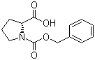 结构式 CAS# 6404-31-5, N-苄氧羰基-D-脯氨酸; N-CBZ-D-脯氨酸