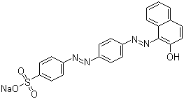 structure of CAS# 6406-56-0, Acid Red 151;Sodium 4-(4-(2-hydroxynaphthalenylazo)phenylazo)benzenesulphonate